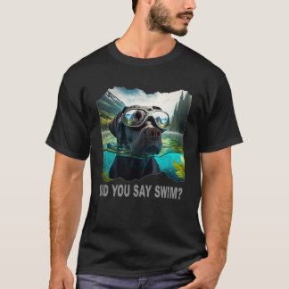 T-shirt Black Lab Avez-Vous Dit Nager