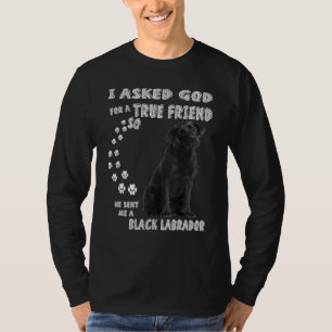 T-shirt Black Lab Dit Maman Papa Imprimer Mignonne Labrado