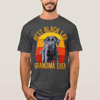 T-shirt Black Lab Grandma Labrador Retriever Vintage Retro