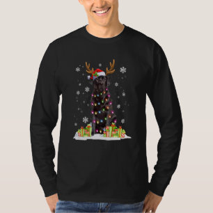 T-shirt Black Lab Labrador Christmas Tree Light Pyjama Chi