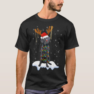 T-shirt Black Lab Labrador Christmas Tree Light Pyjama Chi