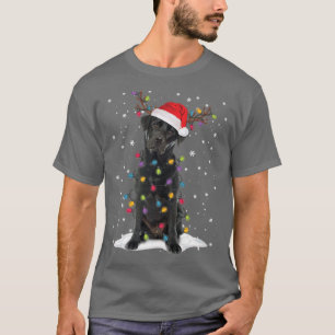 T-shirt Black Lab Labrador Christmas Tree Light Pyjama Chi