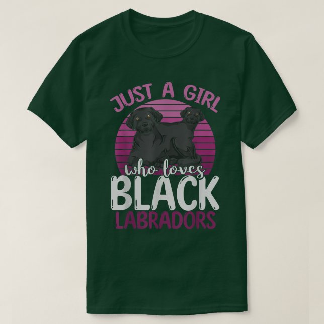 T-shirt Black Lab Lover Femmes Juste Une Fille Qui Aime Le (Design devant)
