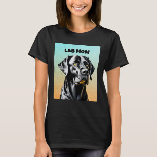 T-shirt Black Lab Maman Lab Chien Amoureux