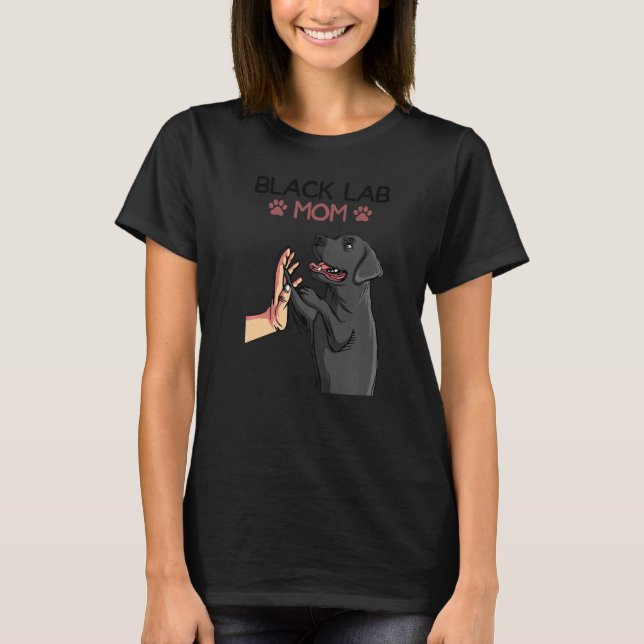 T-shirt Black Lab Maman Labrador Retrieuse Femmes (Devant)