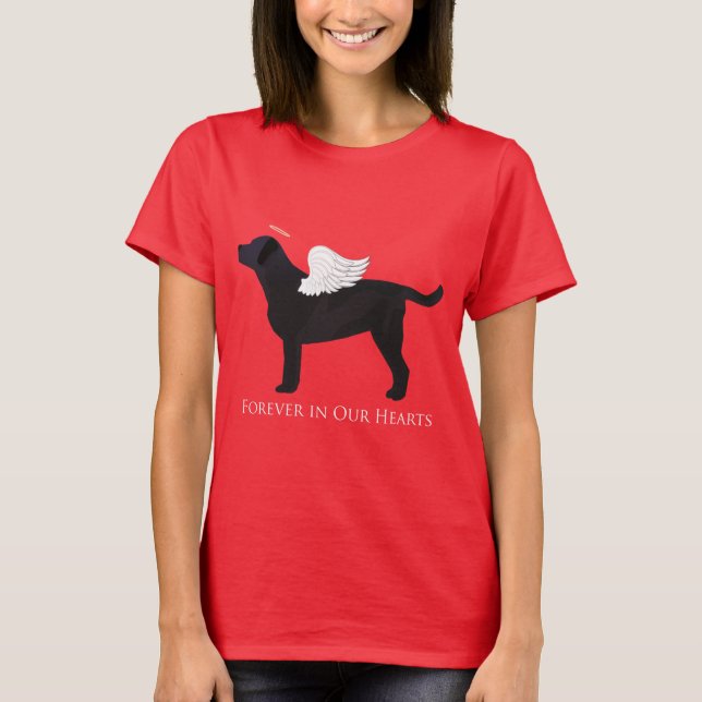 T-shirt Black Lab Pet Memorial Sympathy Pet Perte Concepti (Devant)