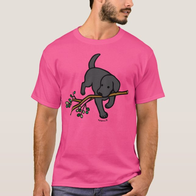 T-shirt Black Lab Portant Une Branche (Devant)