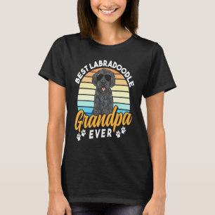 T-shirt Black Labradoodle Chien Papa Meilleur Labradoodle
