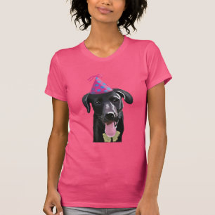 T-shirt Black Labrador Avec Casquette de fête
