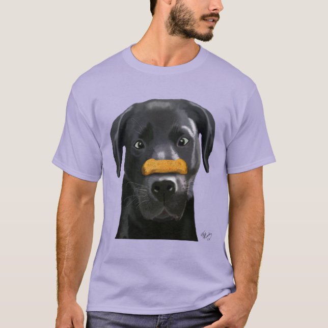 T-shirt Black Labrador avec os sur le noeud 2 (Devant)