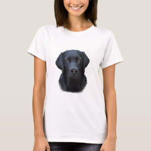 T-shirt Black Labrador Dog Water Couleur Art Peinture