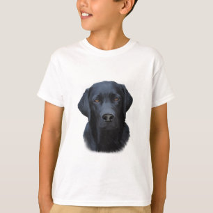 T-shirt Black Labrador Dog Water Couleur Art Peinture