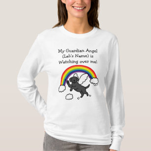 T-shirt Black Labrador Guardian Angel (Rainbow Bridge)