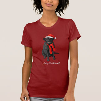 T-shirt Black Labrador Retriever Christmas Dog