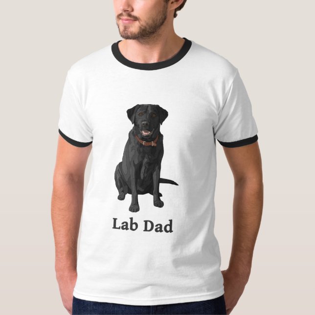 T-shirt Black Labrador Retriever Lab Papa (Devant)