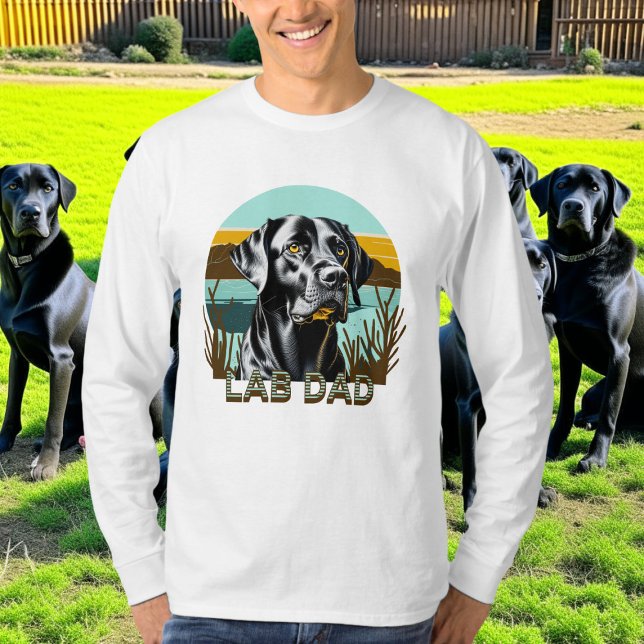 T-shirt Black Labrador Retriever | Lab Papa (Créateur téléchargé)