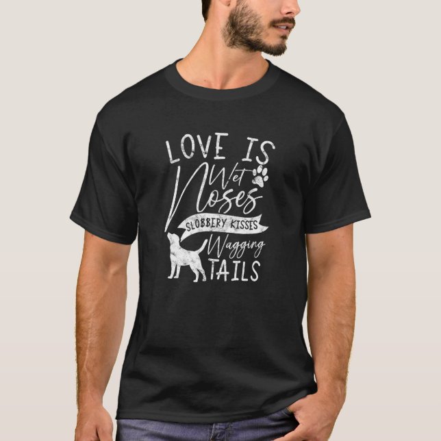 T-shirt Black Labrador Retriever Love My Dog Saying Quotes (Devant)