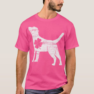 T-shirt Black Labrador Shamrock irlandais Saint Paddy's ST