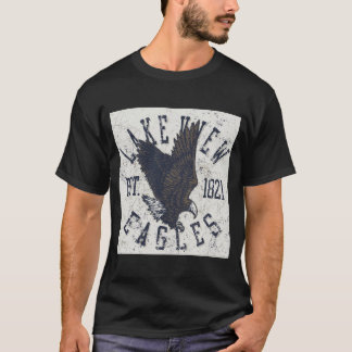 T-shirt Black Lakeview Eagles Vintage Mascot Chemise