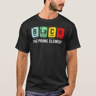 T-shirt Black L'Élément Premier Chimie Science Black Hi
