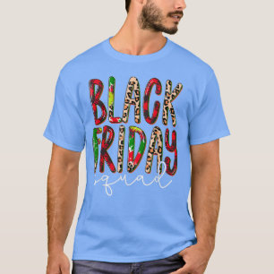T-shirt Black Leopard Red Plaid vendredi Squad, Joyeux Chr