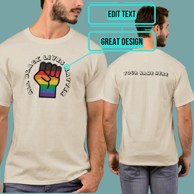 T-shirt Black LGBT Pride Toutes les vies comptent (Please enjoy our design and see the others in the collection.)