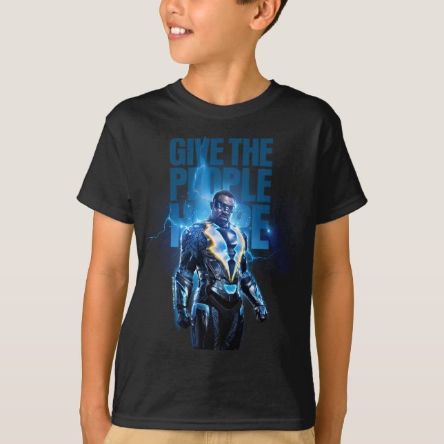 T-shirt Black Lightning - Donnez De L'Espoir Aux Gens (Devant)