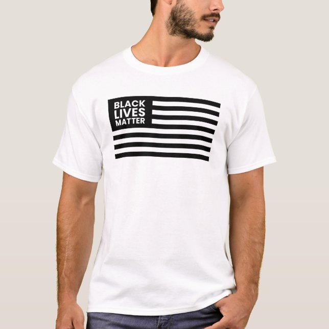 T-shirt Black Lives avec le drapeau américain (Devant)