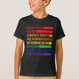 T-shirt Black Lives Matter Les droits des femmes sont des 