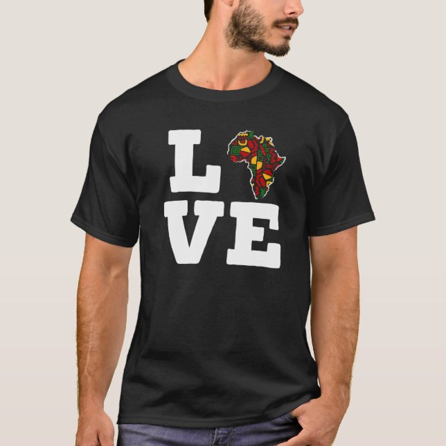 T-shirt Black Love Afrocentrique Black History Mois Black  (Devant)