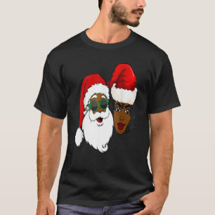T-shirt Black Loving Santa Claus et Mme Claus Ethnic Chri