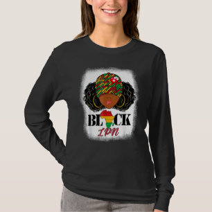 T-shirt Black Lpn Nurse Messy Bun Pride African Black Hist