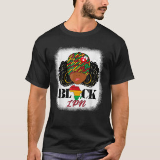 T-shirt Black LPN Nurse Messy Bun Pride African Black Hist