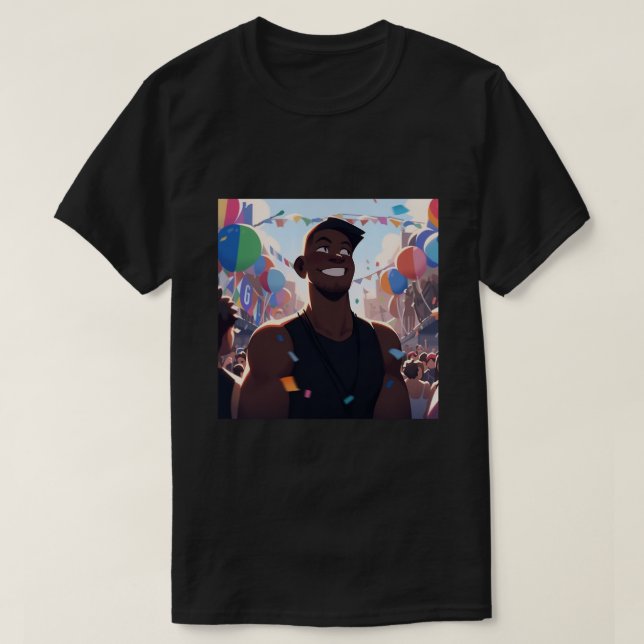 T-shirt Black Man au Gay pride (Design devant)