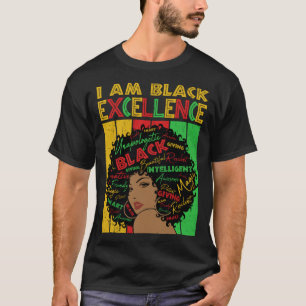 T-shirt Black Melanin Femme Black Excellence Afro Hair Gir