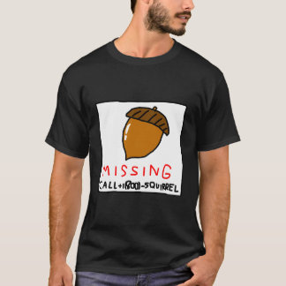 T-shirt black missing acorn poster men's