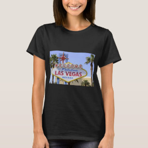 T-shirt Black Nevada Las Vegas Bienvenue
