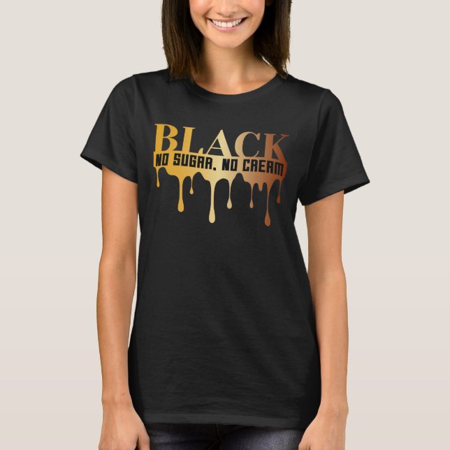 T-shirt Black No Sugar No Creative (Devant)