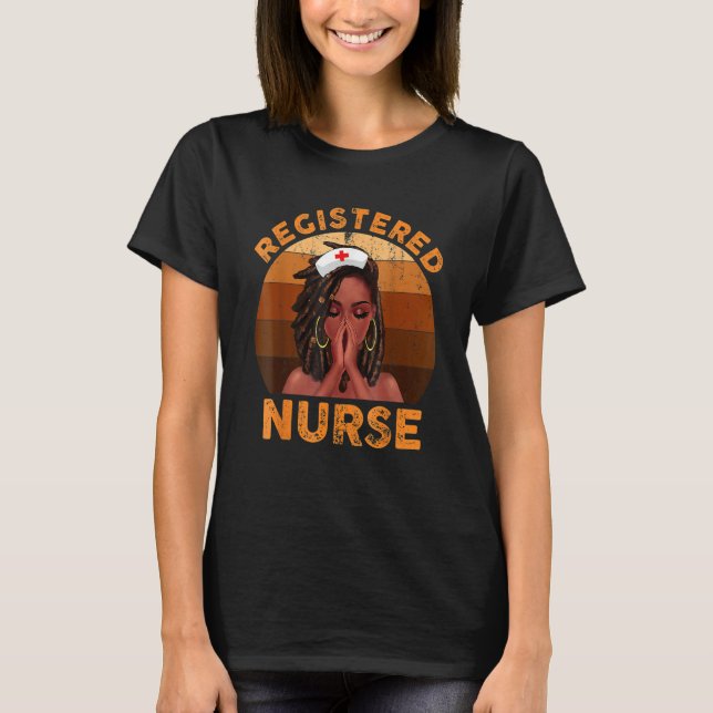 T-shirt Black Nurse Black Girl Magic Strong For Black Hist (Devant)