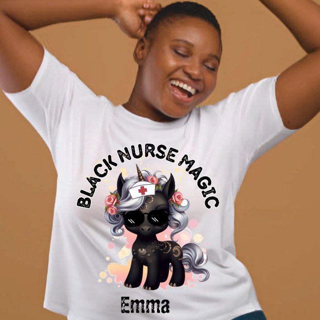 T-shirt Black Nurse Magic (Créateur téléchargé)