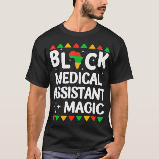 T-shirt Black Nurses Assistant Médicale Magie Black Histor