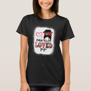 T-shirt Black One Loved Gigi African Messy Bun Valentine
