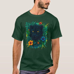 T-shirt Black Panther Jungle Spirit Art