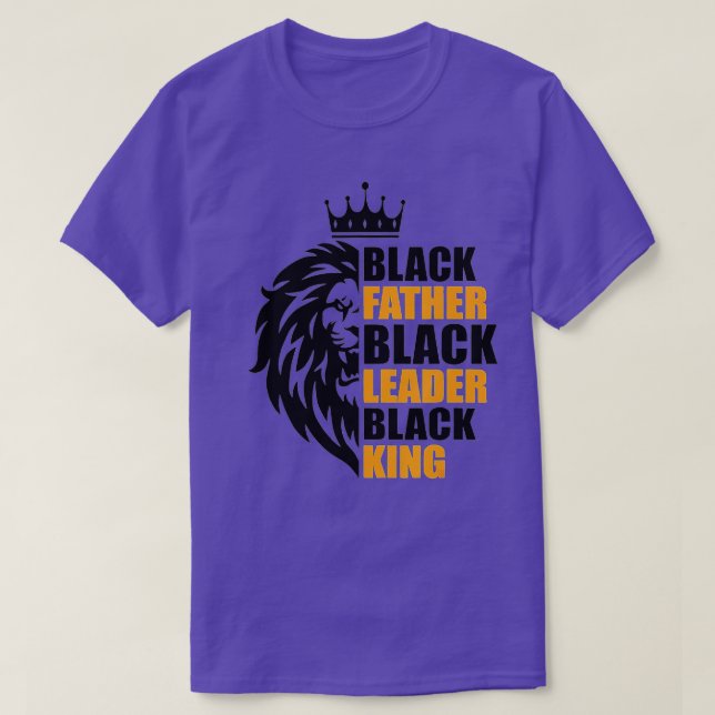 T-shirt Black Père Black Leader Black King Père Day Li (Design devant)