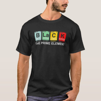 T-shirt Black Periodic Table The Prime Element Black Histo