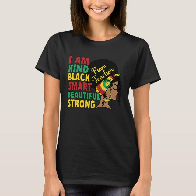 T-shirt Black Piano Teacher African American Piano Teachin (Devant)
