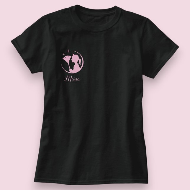 T-shirt Black Pink Sparkling Business Maid Cleaning House  (Créateur téléchargé)