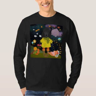 T-shirt Black Poodle Art mignon Prince Cadeaux Whimsical P