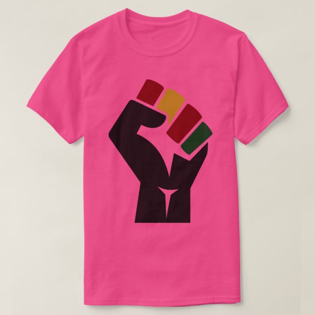 T-shirt Black Power Fist Mois de l'histoire des noirs (Design devant)