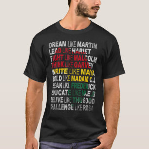 T-shirt Black Power History Mois African American Pride